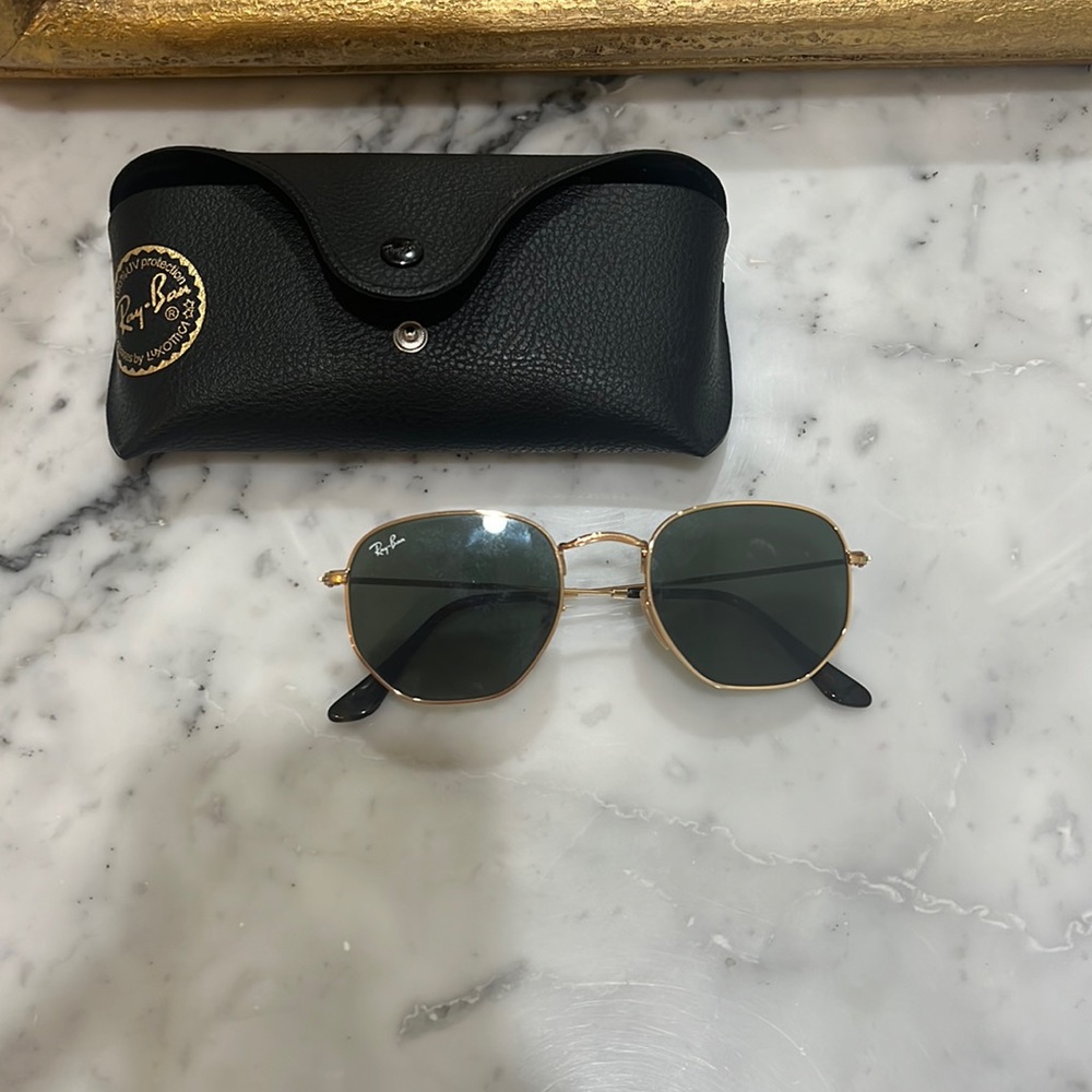 Rayban hexagonal flat lenses